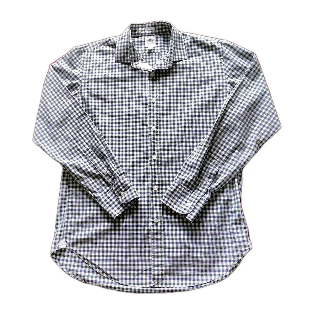 J.Crew Ludlow Thomas Mason Gingham Shirt Mens Large 100% Cotton Preppy Dress